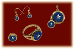 Gold Spiritual Eye SRF Jewelry Set